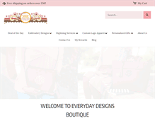 Tablet Screenshot of everydaydesignsboutique.com